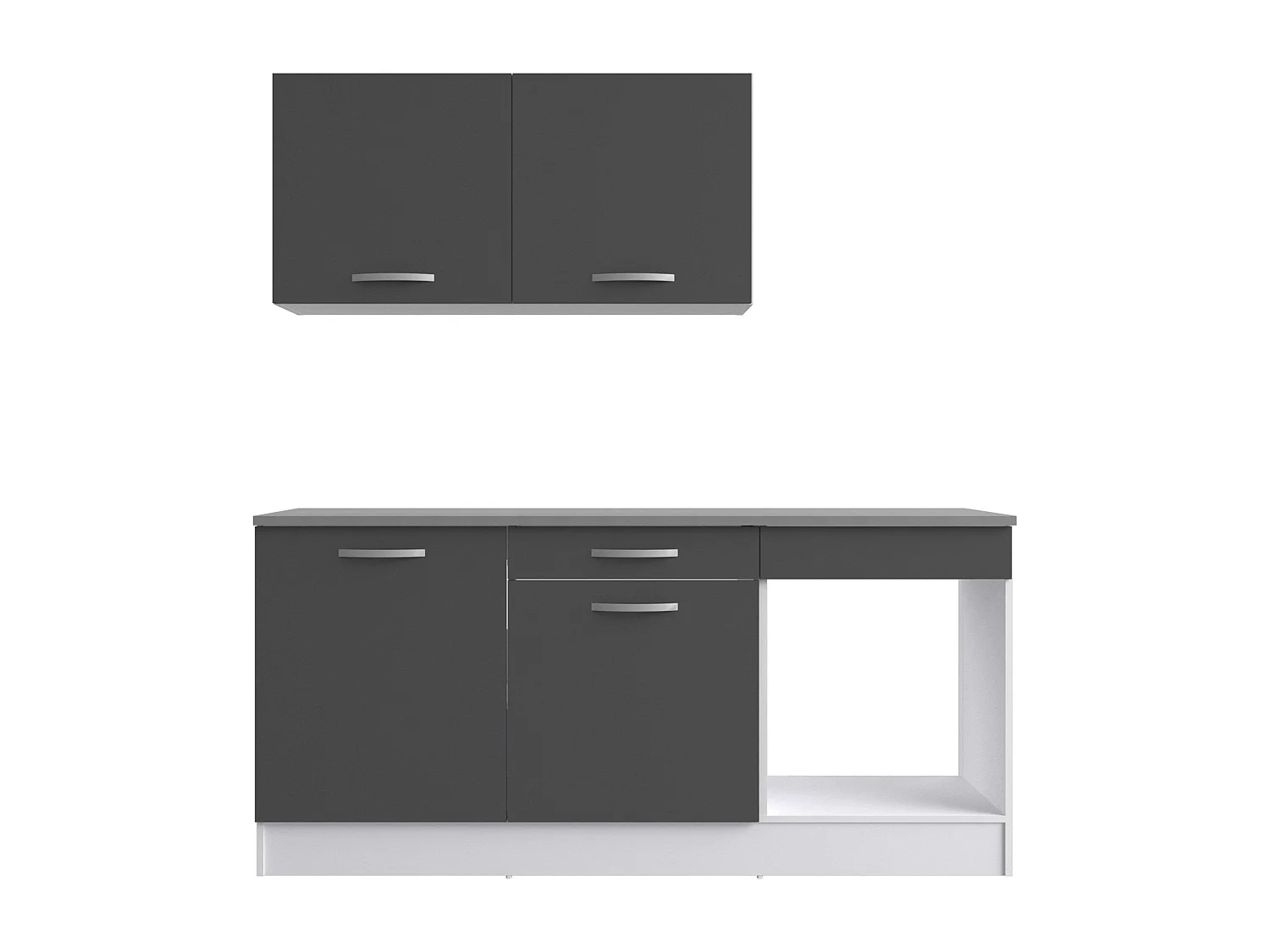 Cocina Modular Block Eko Blanco Gris 180 cm