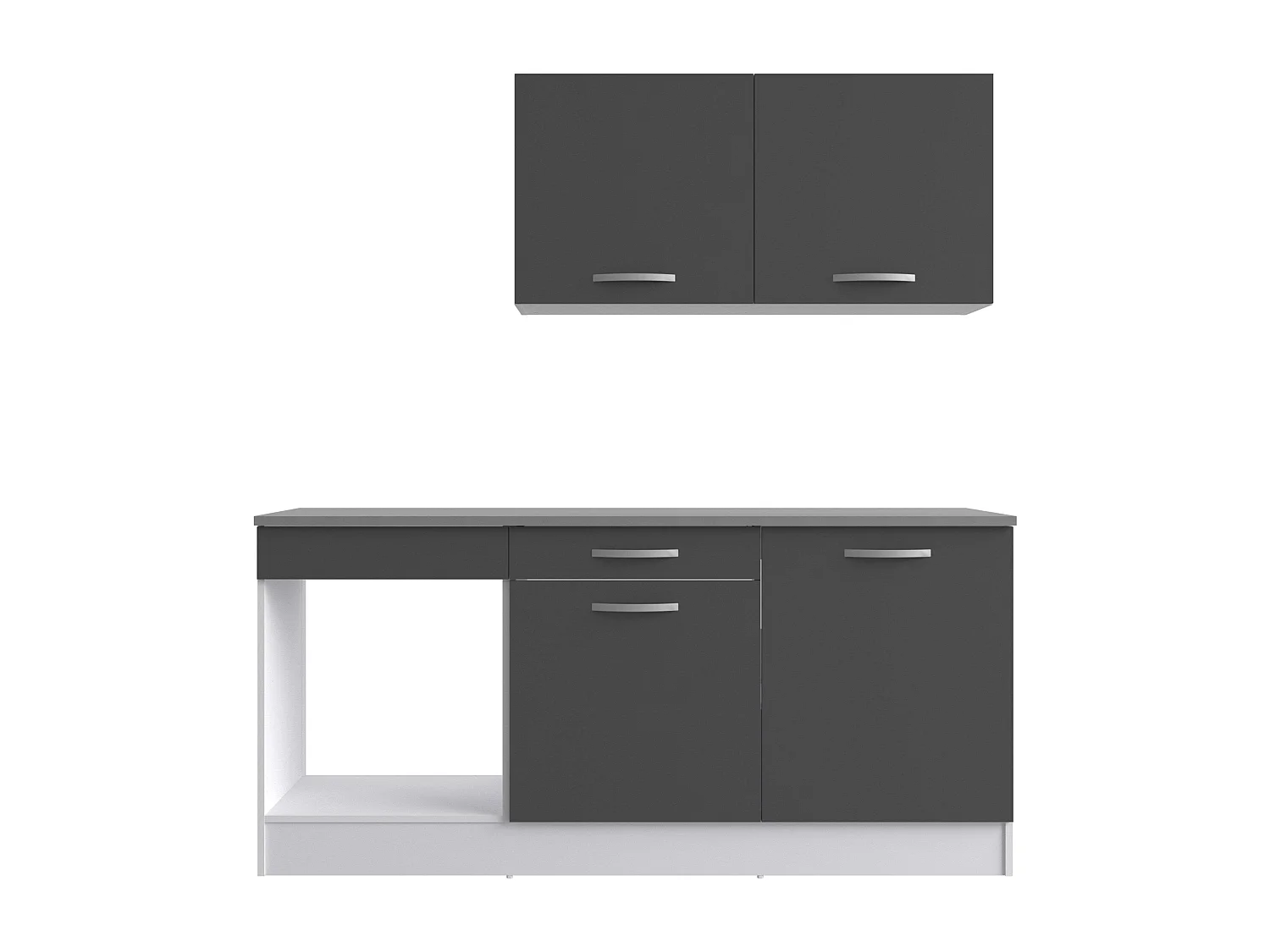 Cocina Modular Block Eko Blanco Gris 180 cm