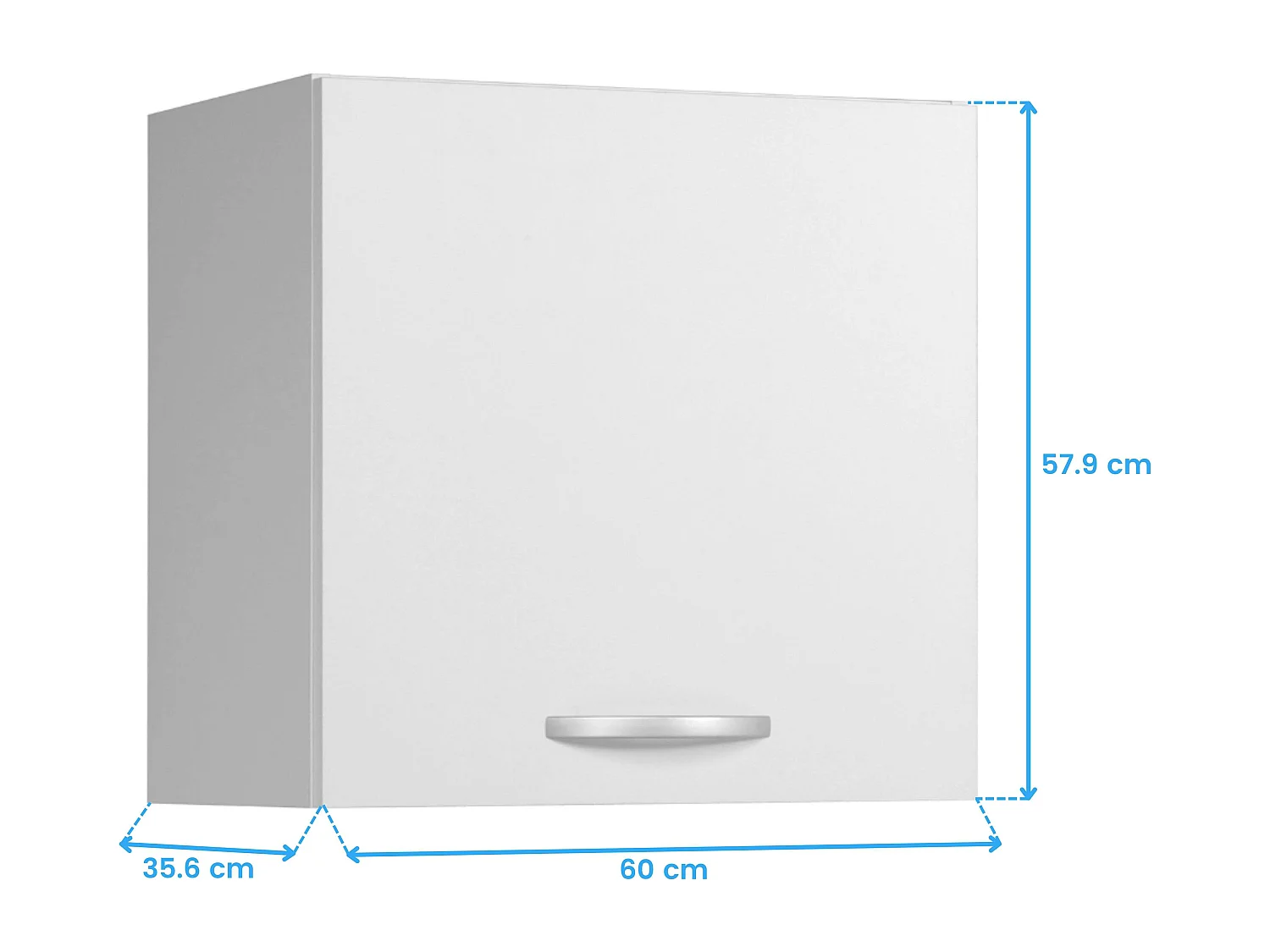 Cocina Completa Eko Blanco Contemporáneo c/5 Módulos Aéreos y Muebles Bajos