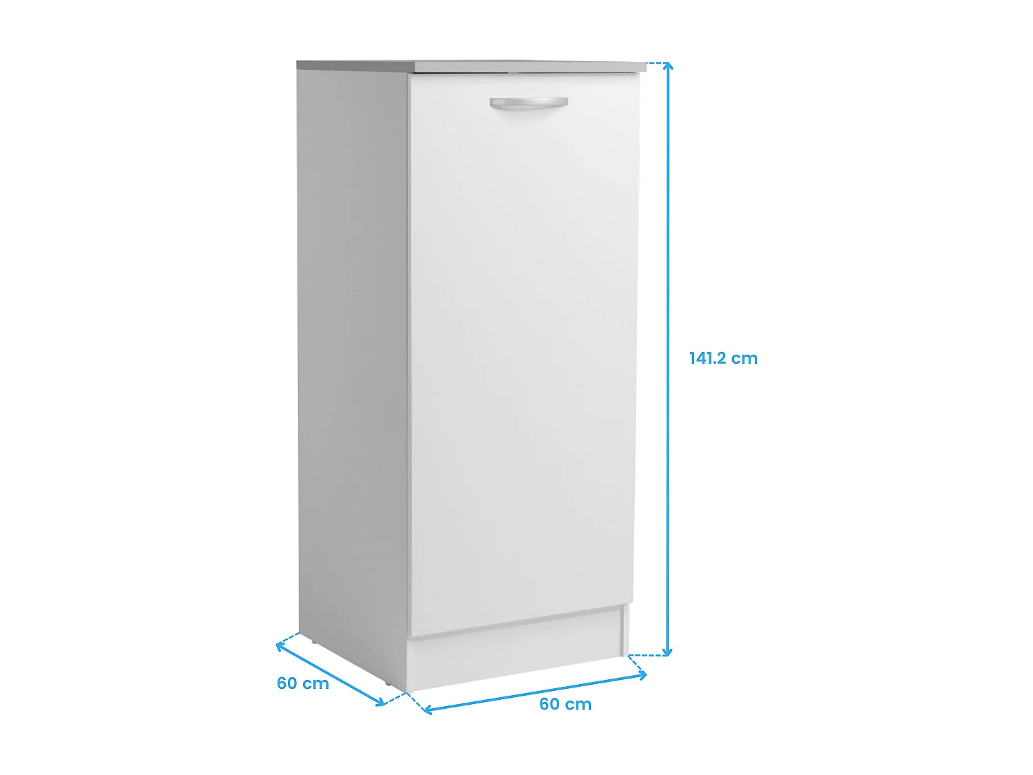 Cocina Completa Eko Blanco Contemporáneo c/5 Módulos Aéreos y Muebles Bajos