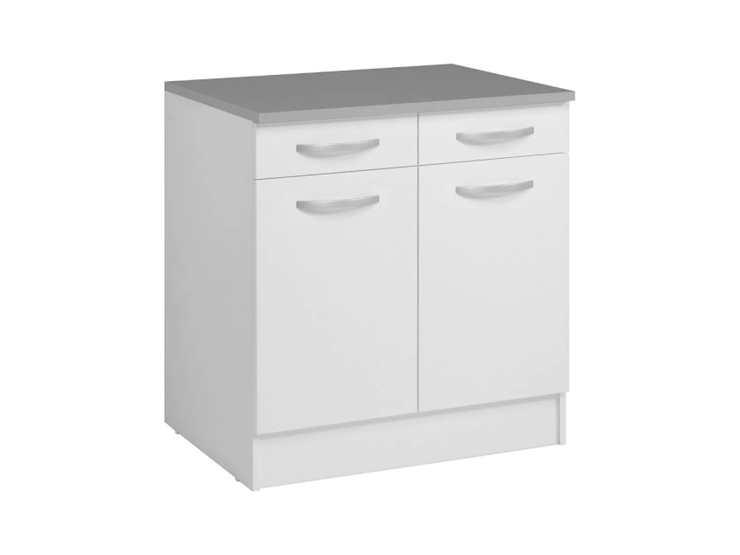 Cocina modular Eko blanca melamina con encimera 240 cm ancho