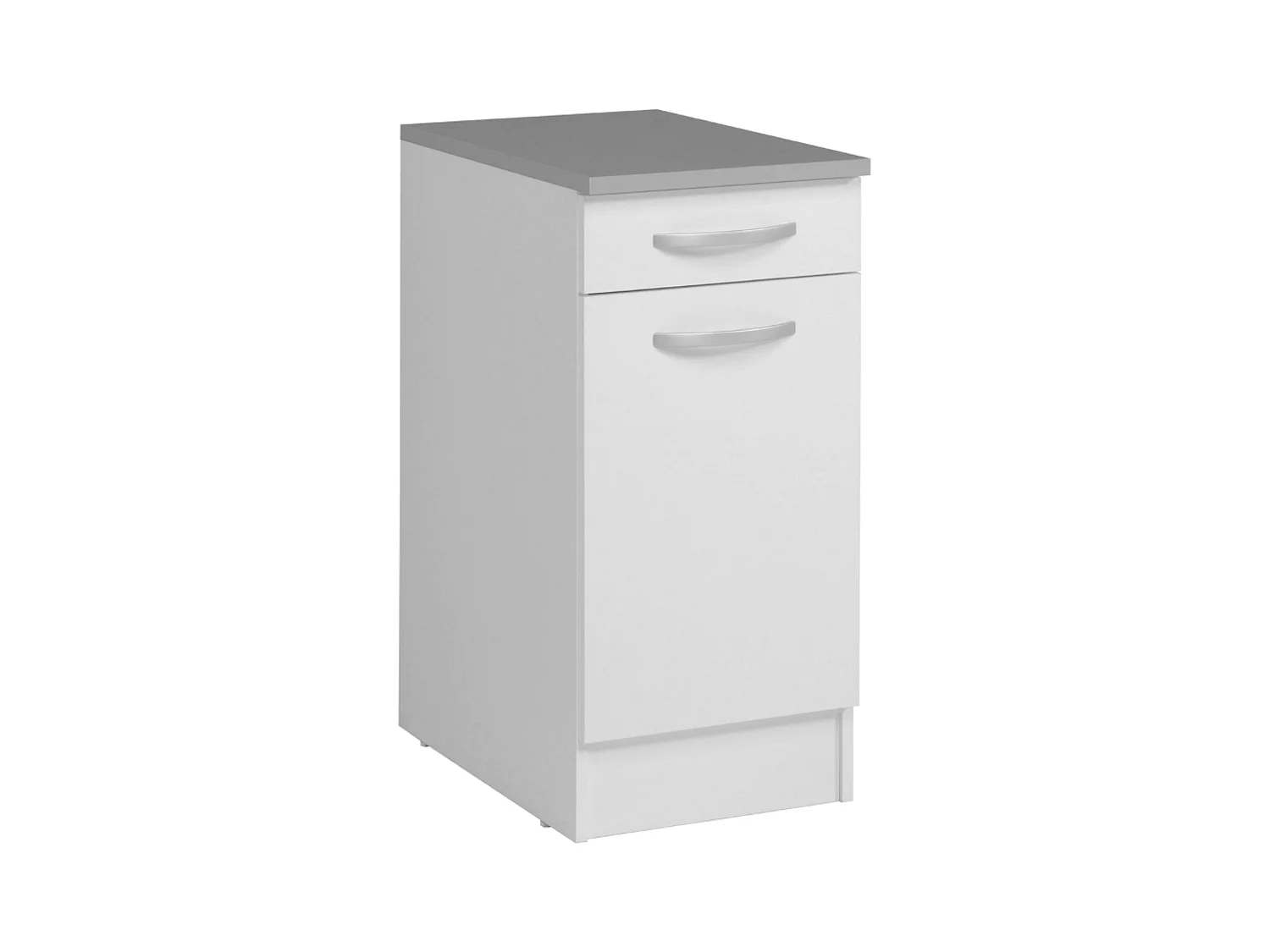 Cocina modular Eko blanca melamina con encimera 240 cm ancho