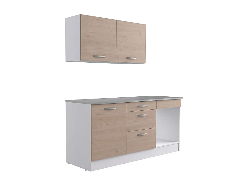 Cocina Modular Eko Completa Reversible Roble Jackson 180 cm