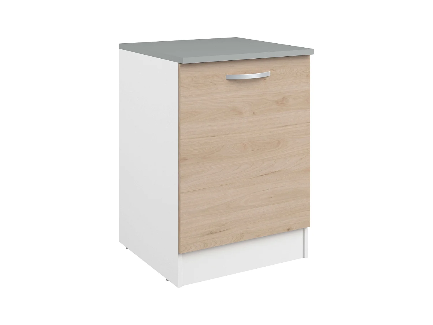 Pack Muebles Cocina Eko Modular Roble y Blanco 4 Mod. Altos, 5 Inferiores, 60cm