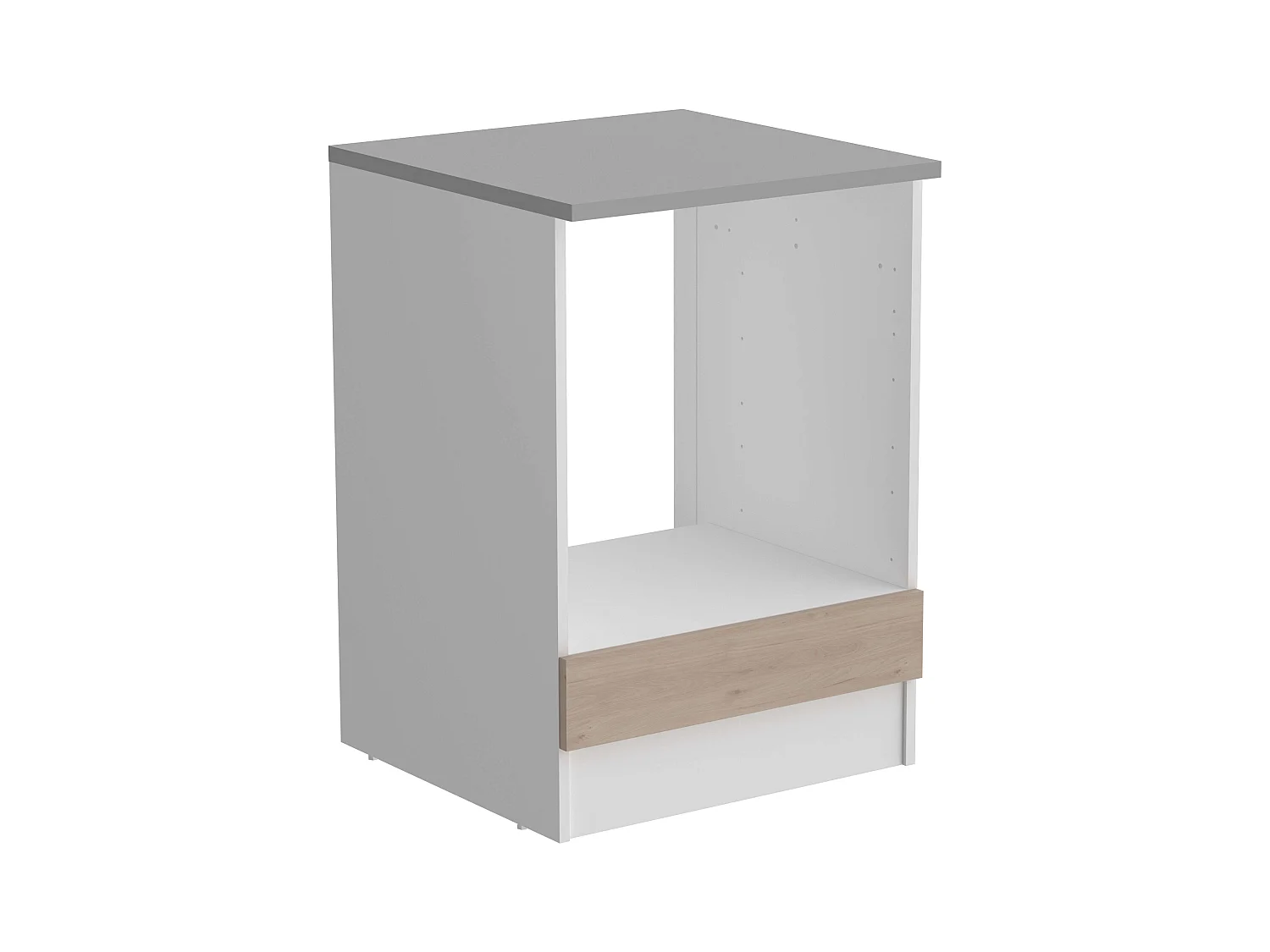 Pack Muebles Cocina Eko Modular Roble y Blanco 4 Mod. Altos, 5 Inferiores, 60cm
