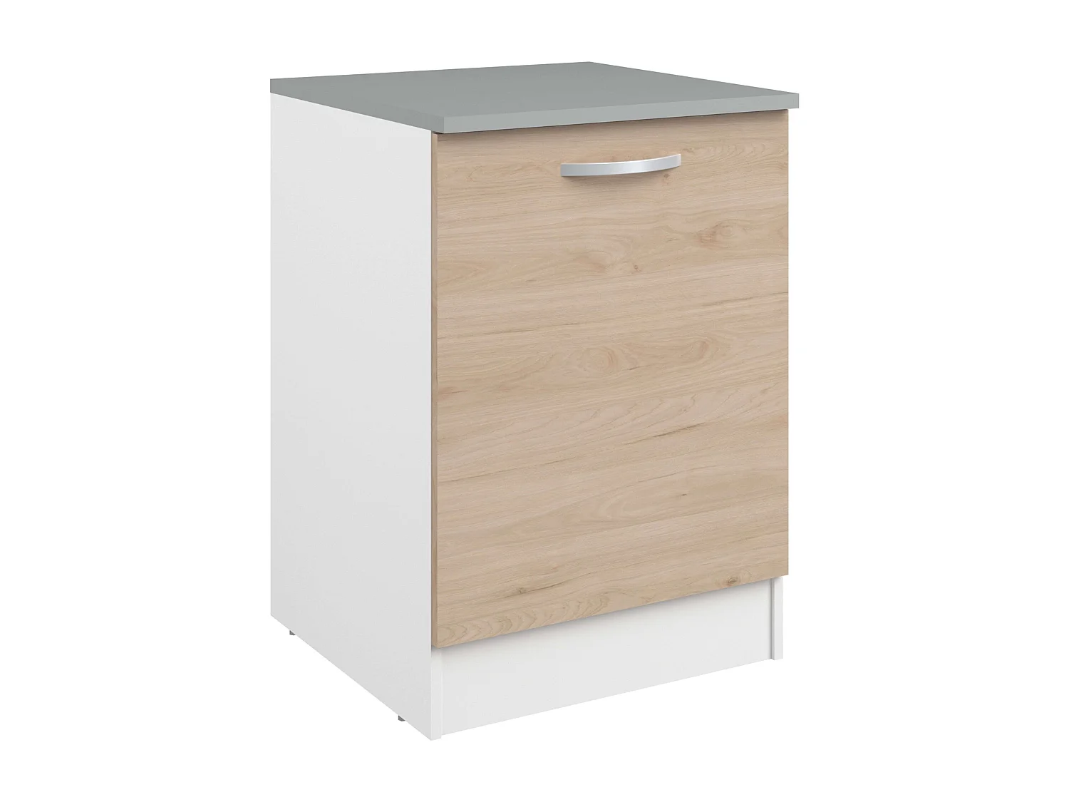 Pack Muebles Cocina Eko Modular Roble y Blanco 4 Mod. Altos, 5 Inferiores, 60cm