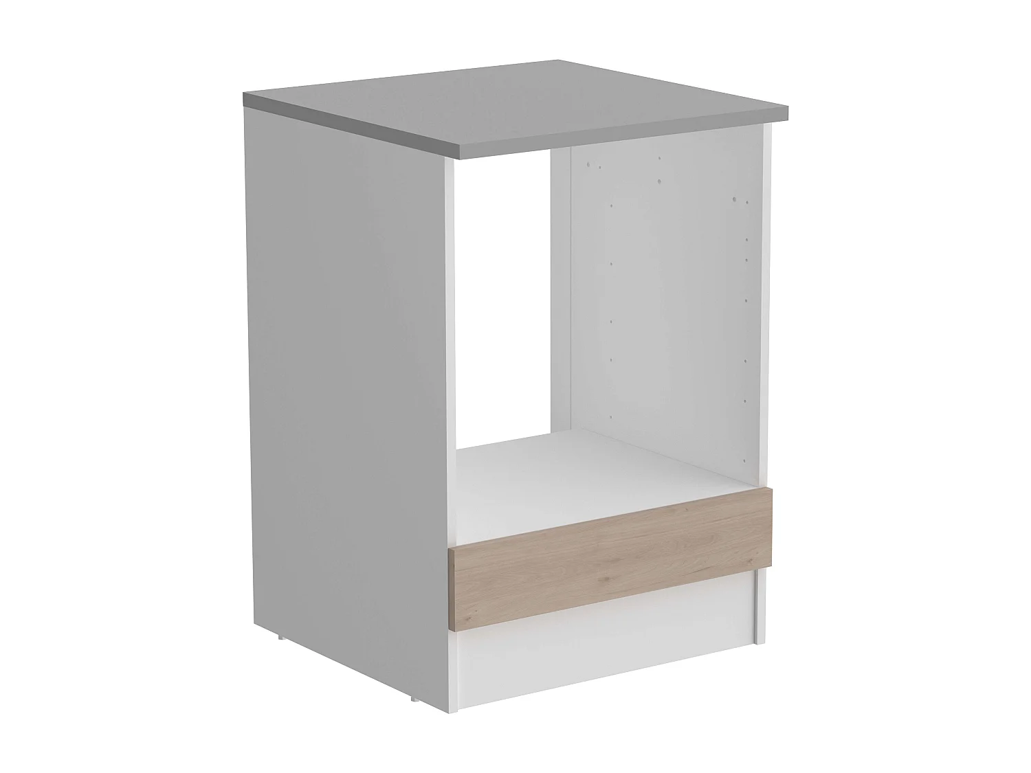 Pack Muebles Cocina Eko Modular Roble y Blanco 4 Mod. Altos, 5 Inferiores, 60cm