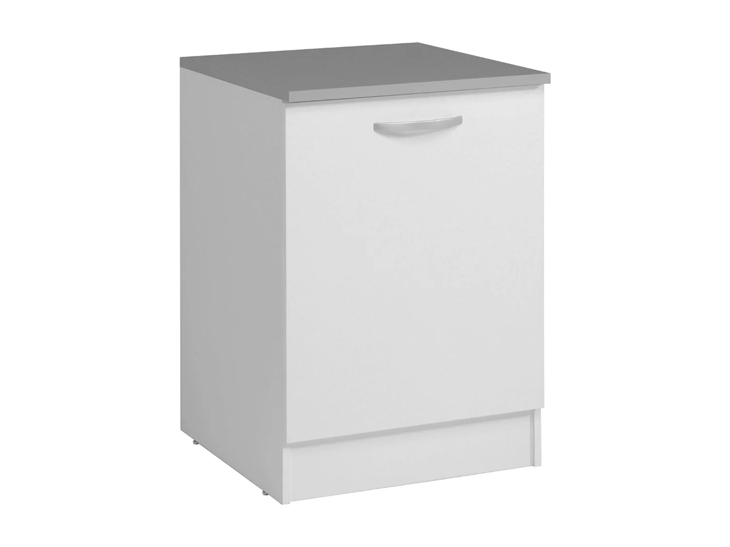 Cocina modular blanca Eko melamina con encimera, 4 módulos, 240 cm ancho