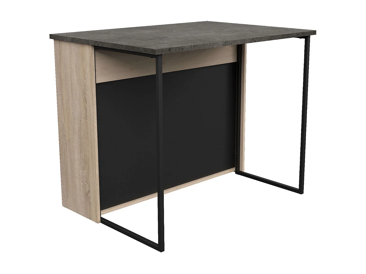 Isla cocina Arko 5 huecos roble áspero/negro 109.4x89.8x79.7 cm