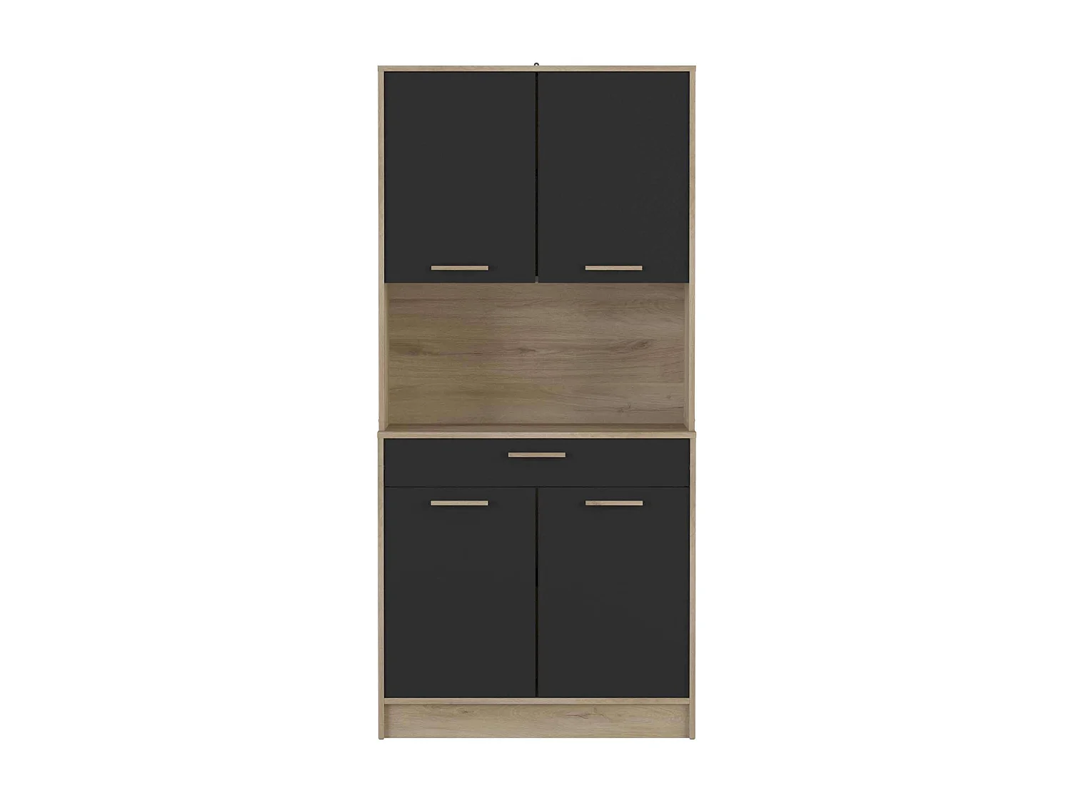 Meuble de cuisine Dolce 1 tiroir 4 placards Chêne noir 177 x 83 x 40 cm