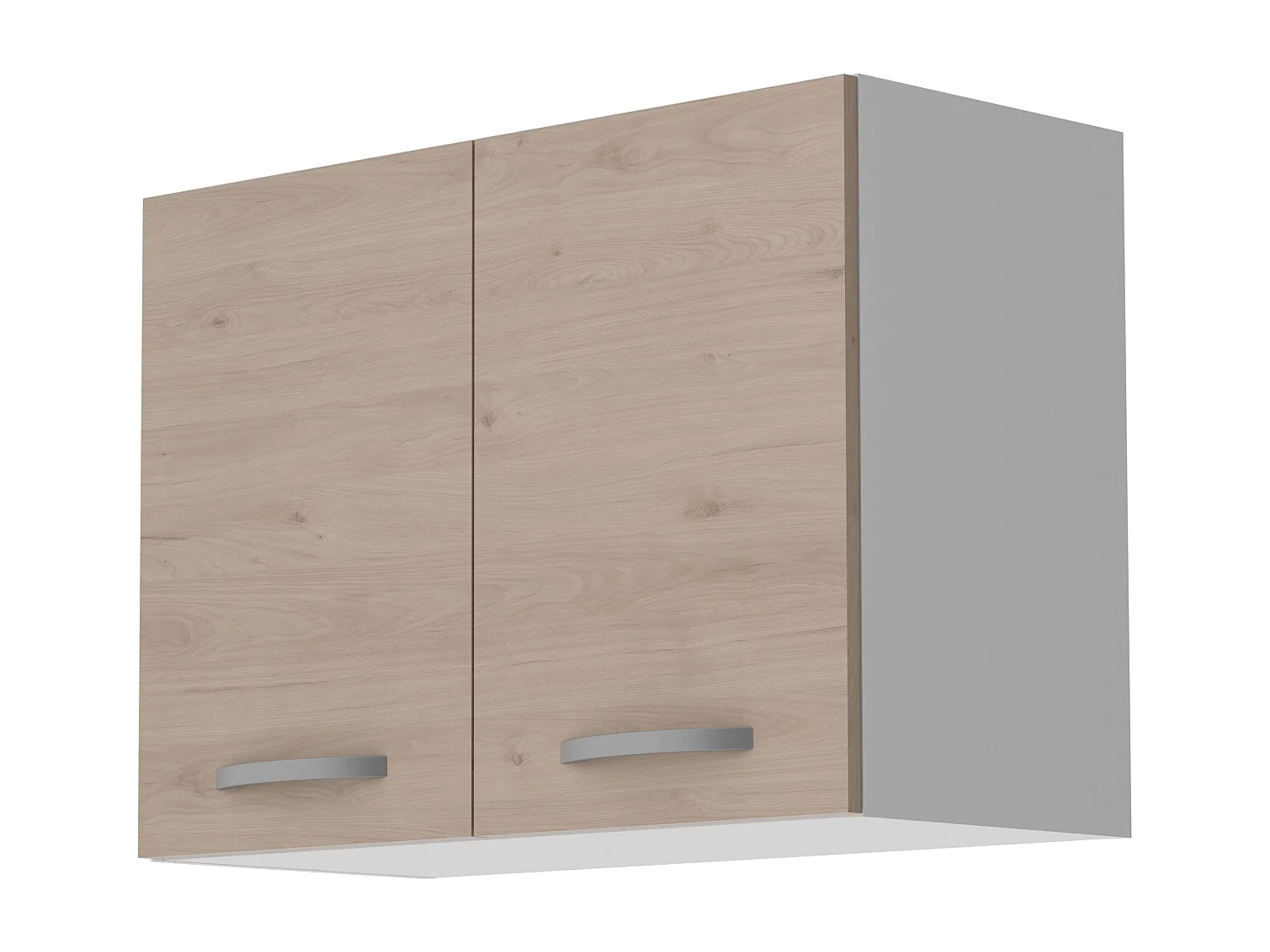 Meuble de cuisine 2 portes Eko en chêne Jackson et blanc, 80 x 35 cm