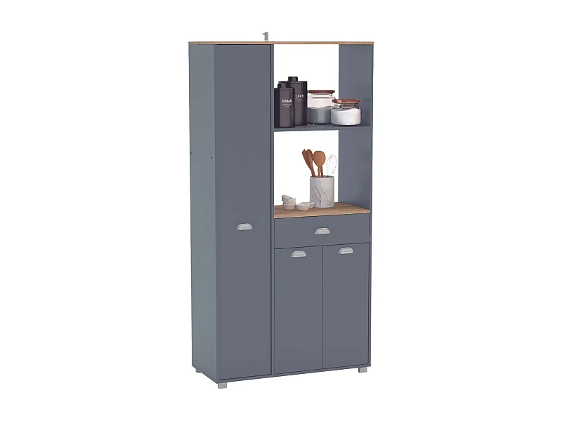 Buffet Asfeld Gris Grafito 3P 1C 180x90x40 cm Cocina