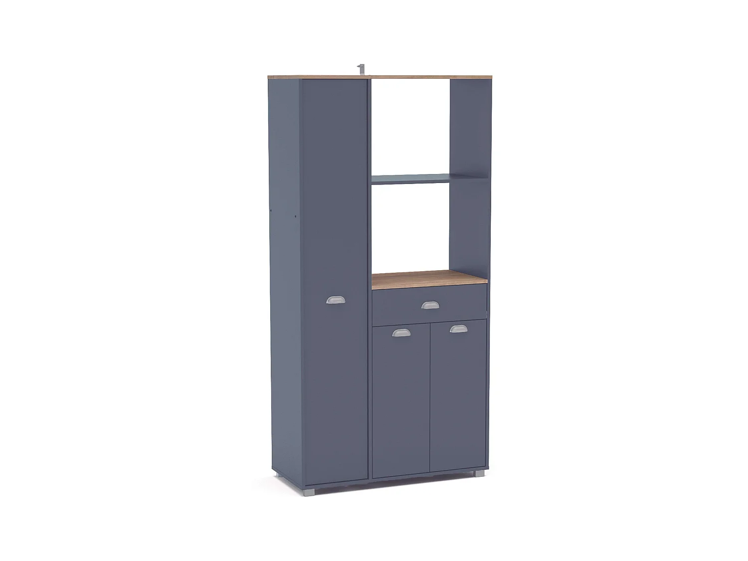 Buffet Asfeld Gris Grafito 3P 1C 180x90x40 cm Cocina