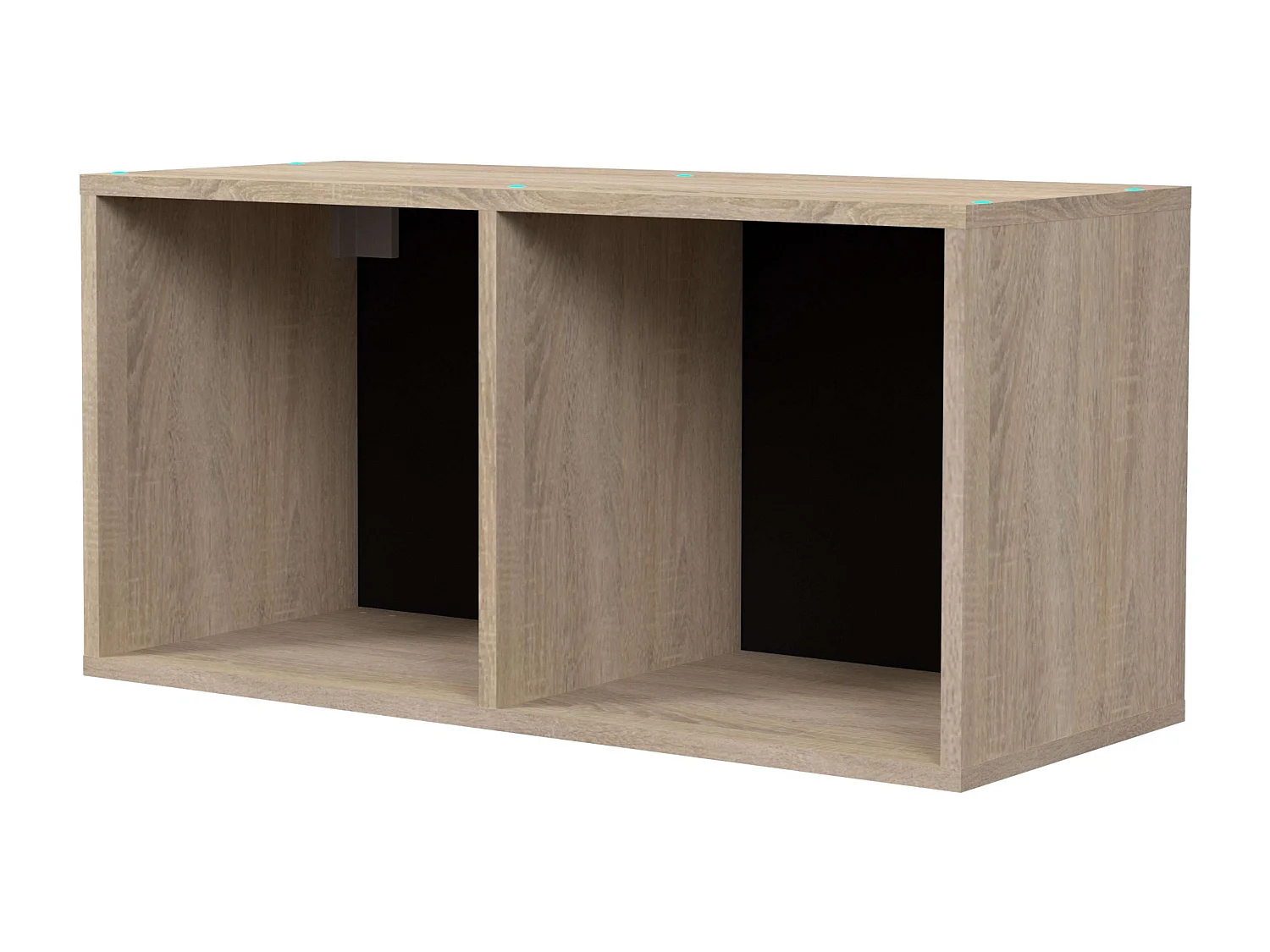 Module de cuisine supérieur Arko, 2 compartiments, bois clair/noir, 80x40x33,6 cm