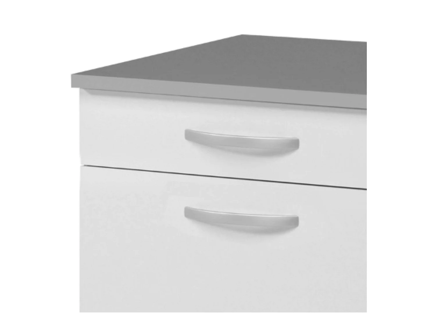 Module de cuisine inférieur EKO 3 tiroirs Blanc mat 60x60 cm