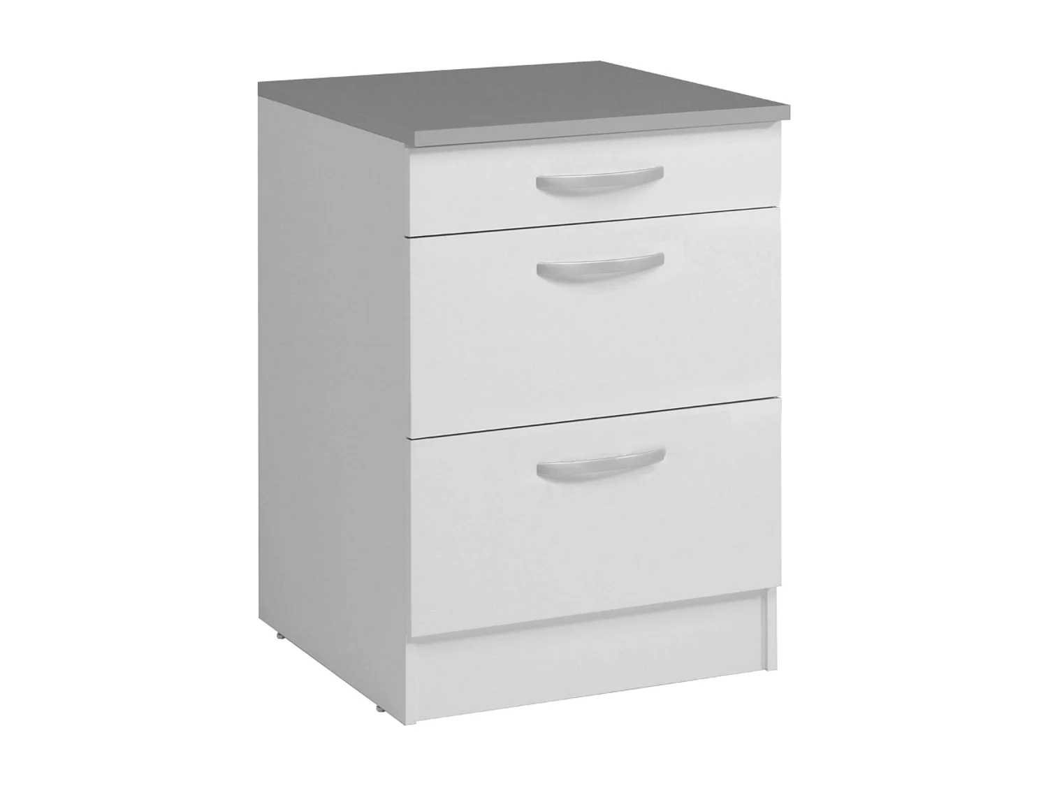 Módulo Inferior Cocina EKO 3 cajones Blanco Mate 60x60 cm
