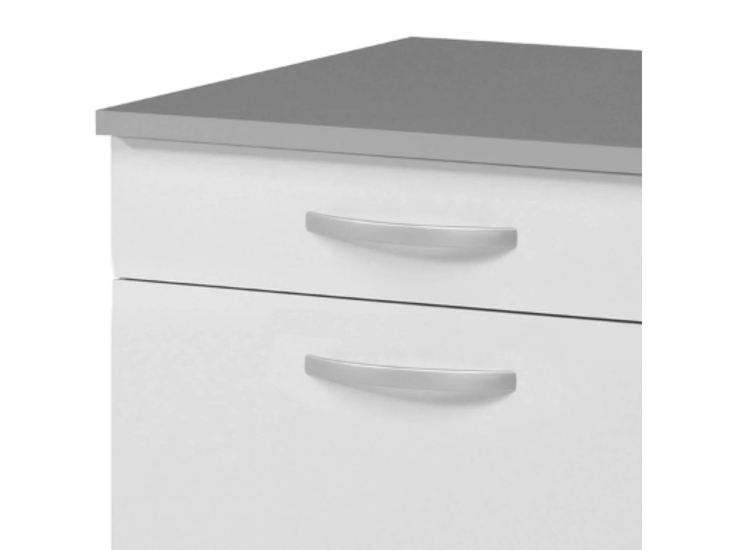 Module de cuisine inférieur EKO 3 tiroirs Blanc mat 60x60 cm
