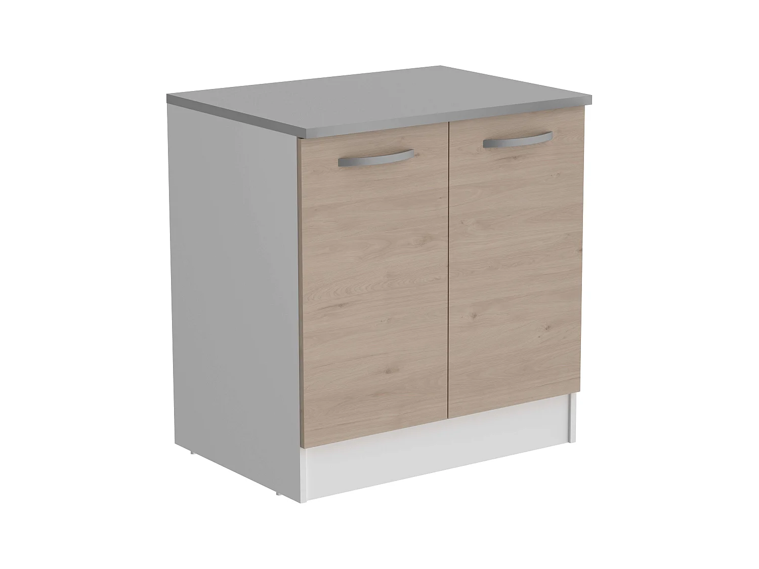 Módulo Cocina Inf. Eko 2 Puertas Roble Jackson Blanco 80x60 cm