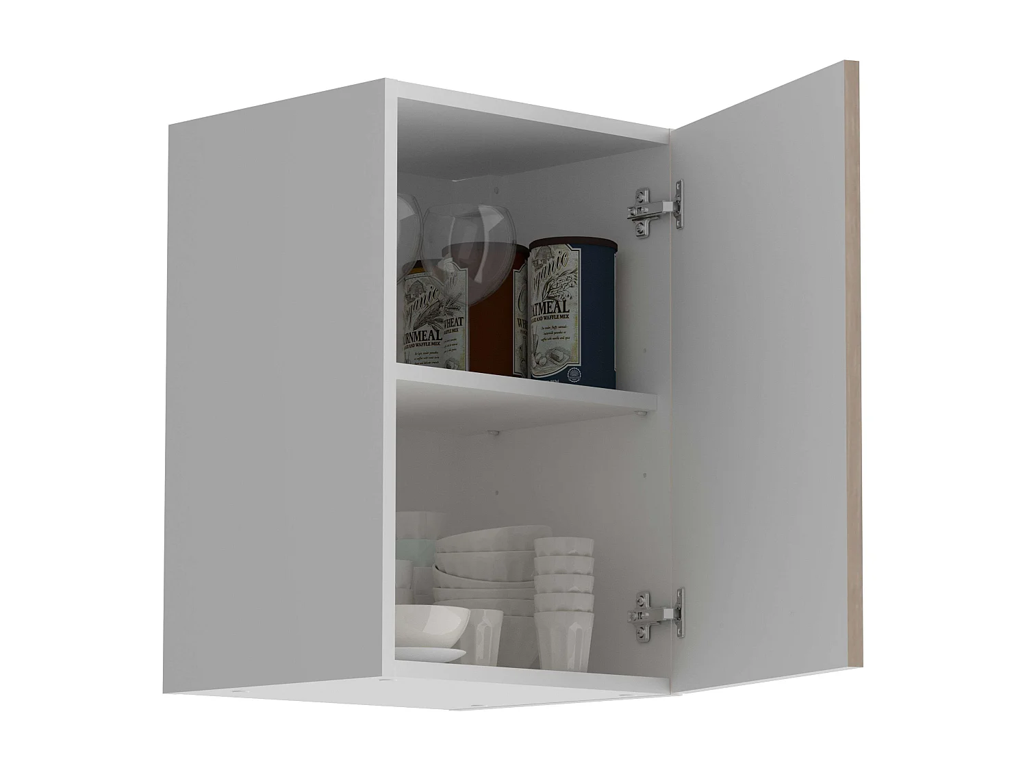 Module de cuisine supérieur Eko Jackson Chêne et Blanc 40x35 cm