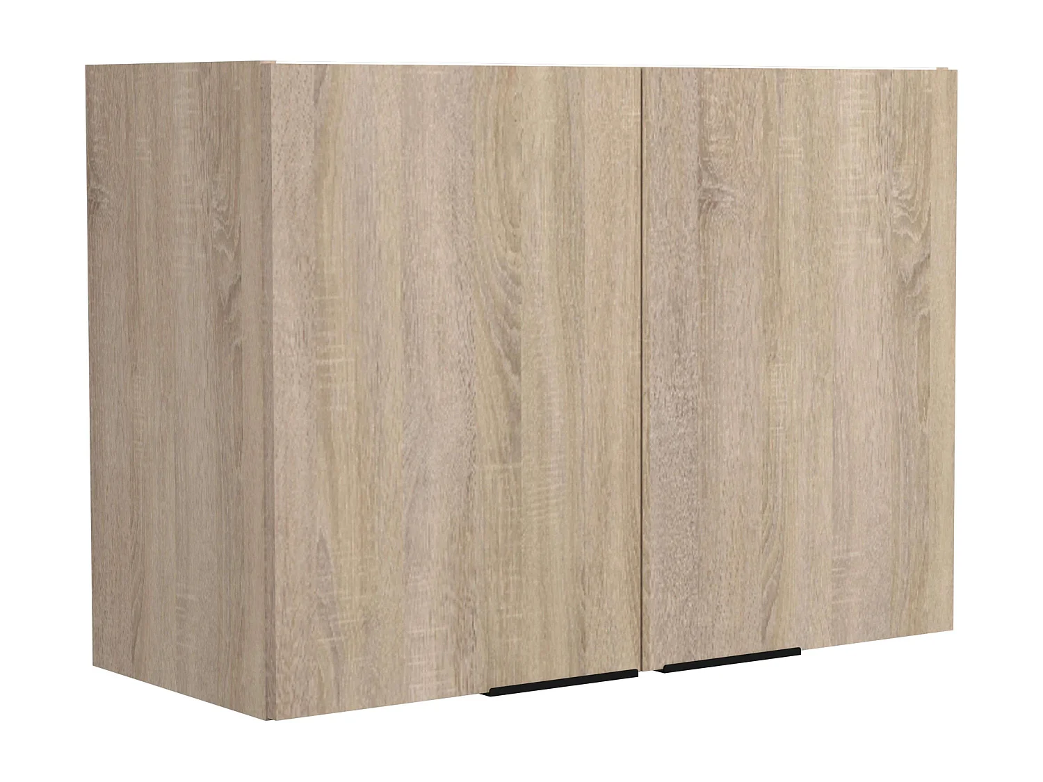 Module de cuisine Arko sup avec 2 portes, couleur bois et noir, 80x36 cm