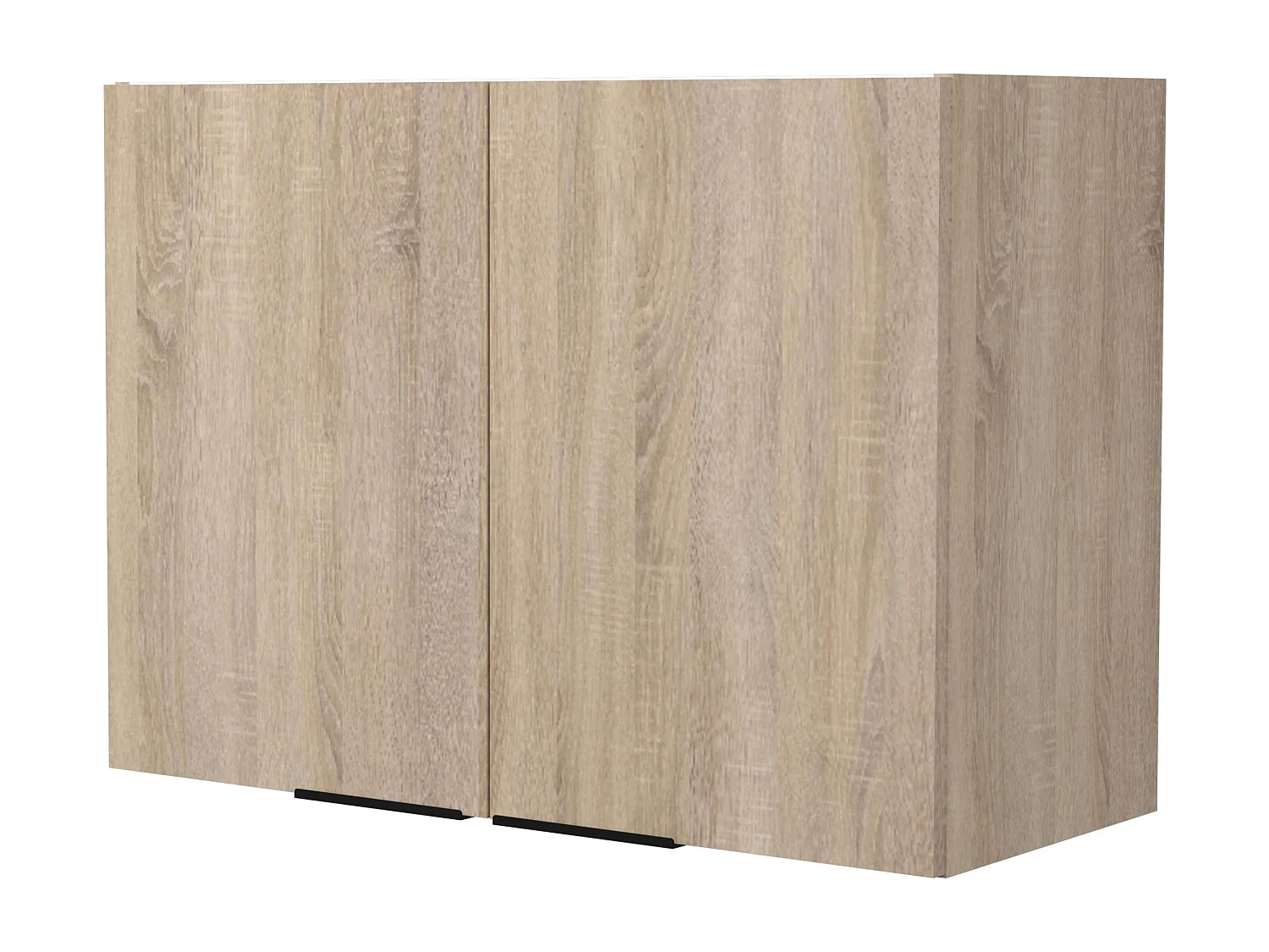 Module de cuisine Arko sup avec 2 portes, couleur bois et noir, 80x36 cm