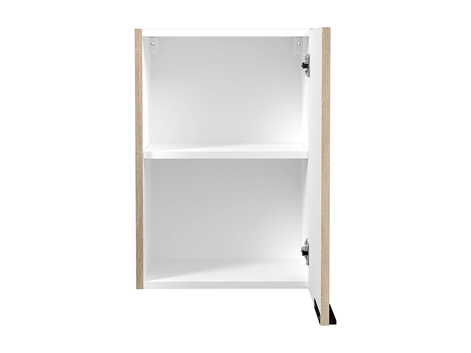 Module de cuisine Arko 1 porte, 1 étagère, bois clair/noir 40x57,9x35,6 cm