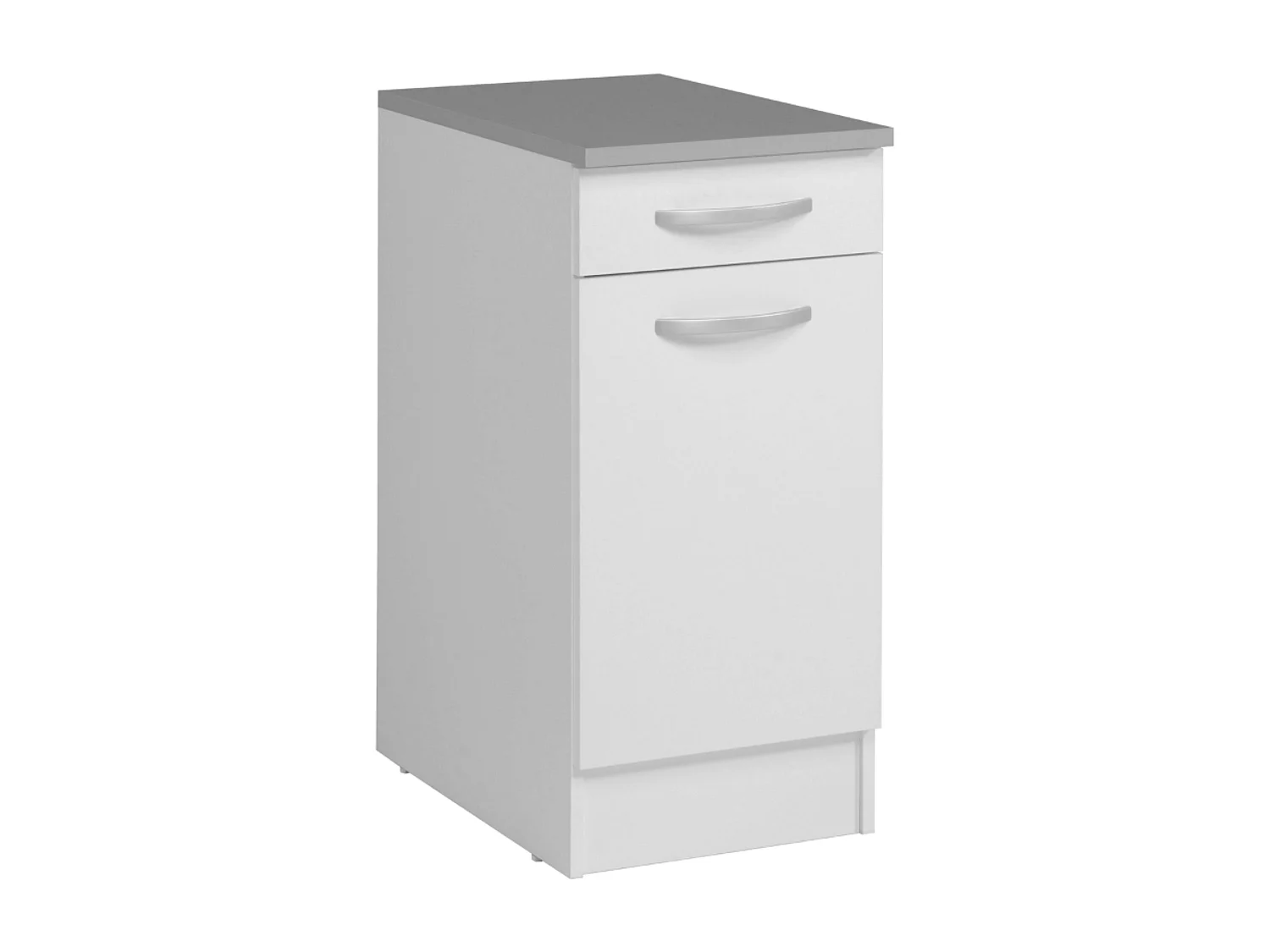 Module bas de cuisine EKO blanc avec porte et tiroir 40x60 cm