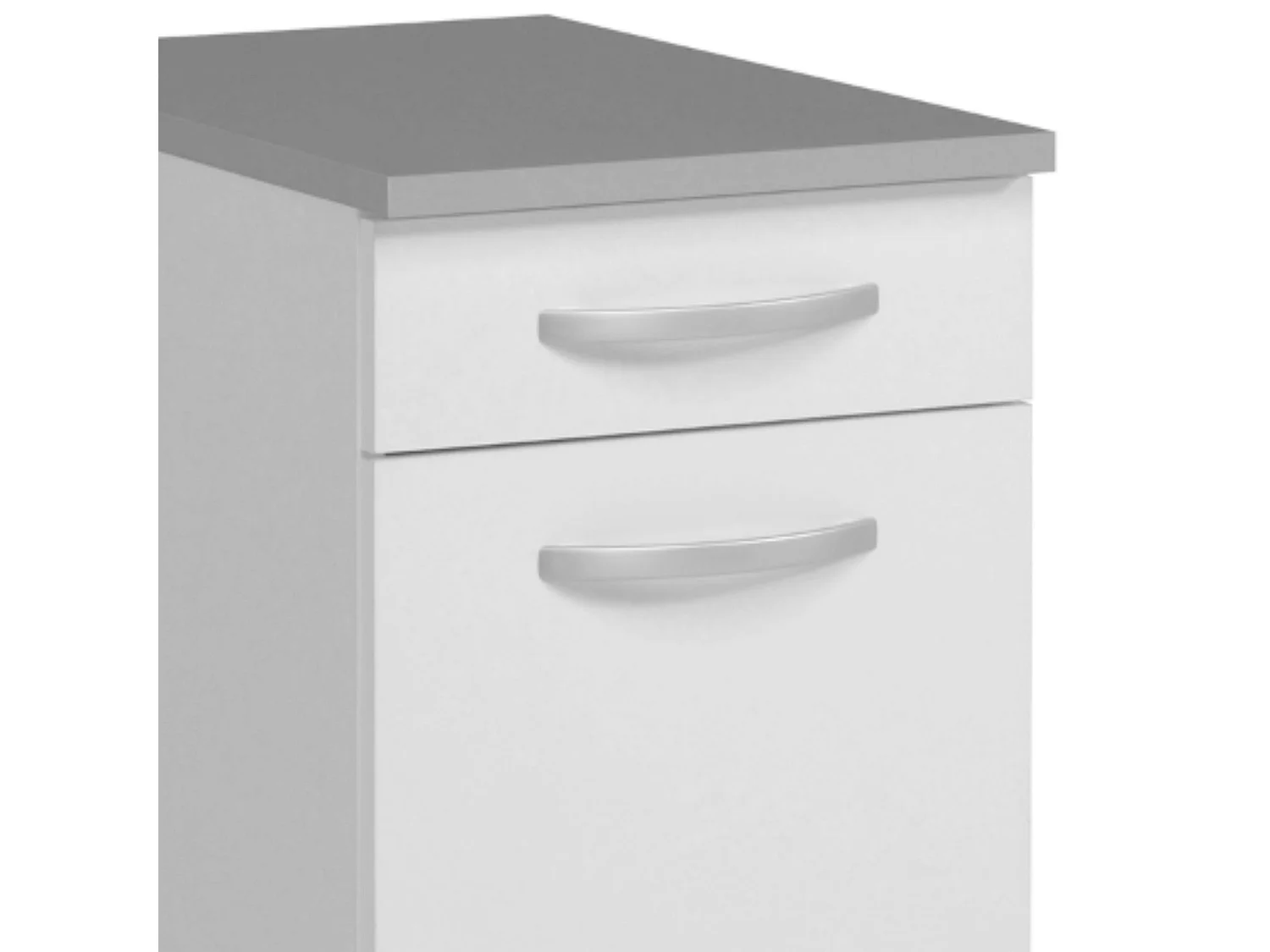 Module bas de cuisine EKO blanc avec porte et tiroir 40x60 cm