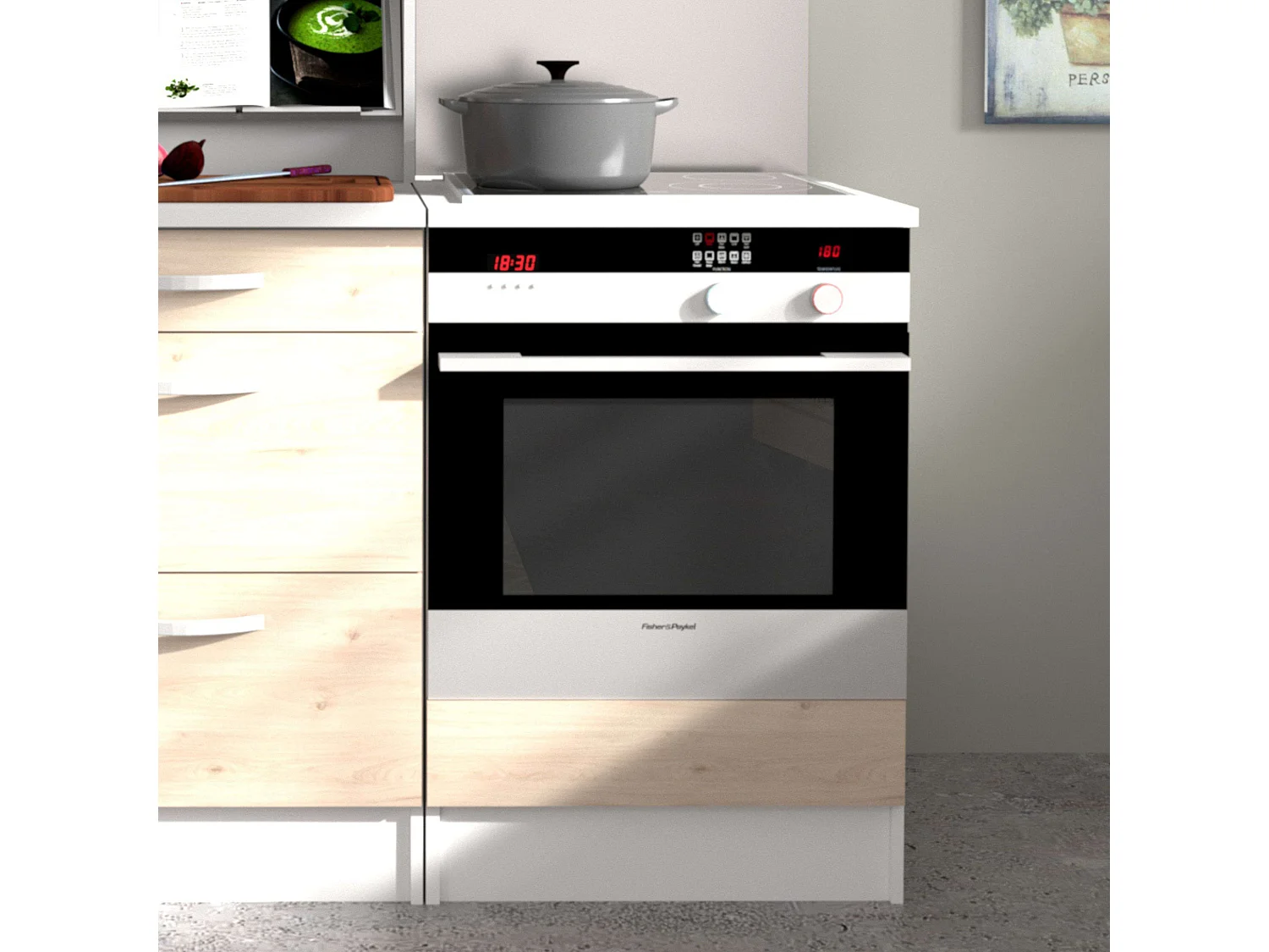Module de cuisine Eko pour four Robe Jackson Blanc mat 60 cm