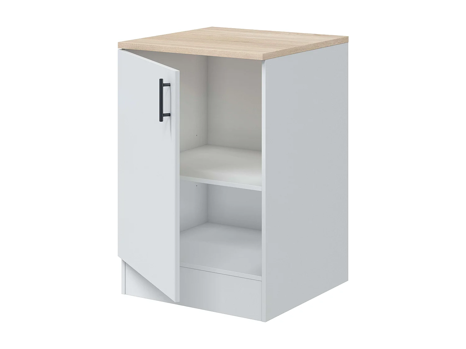 Módulo Inferior Cocina Kira 1 Puerta Reversible 1 Estante Blanco 60x90x60 cm