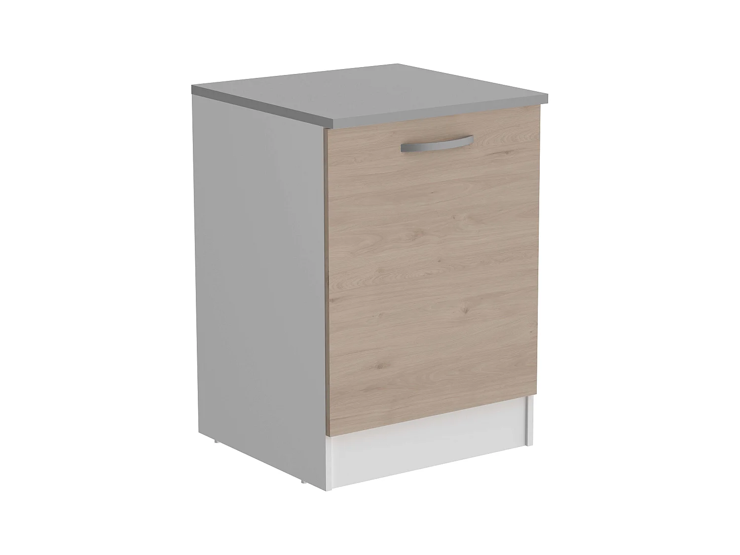 Módulo Cocina Inferior Eko Armario Blanco y Roble 60x60 cm