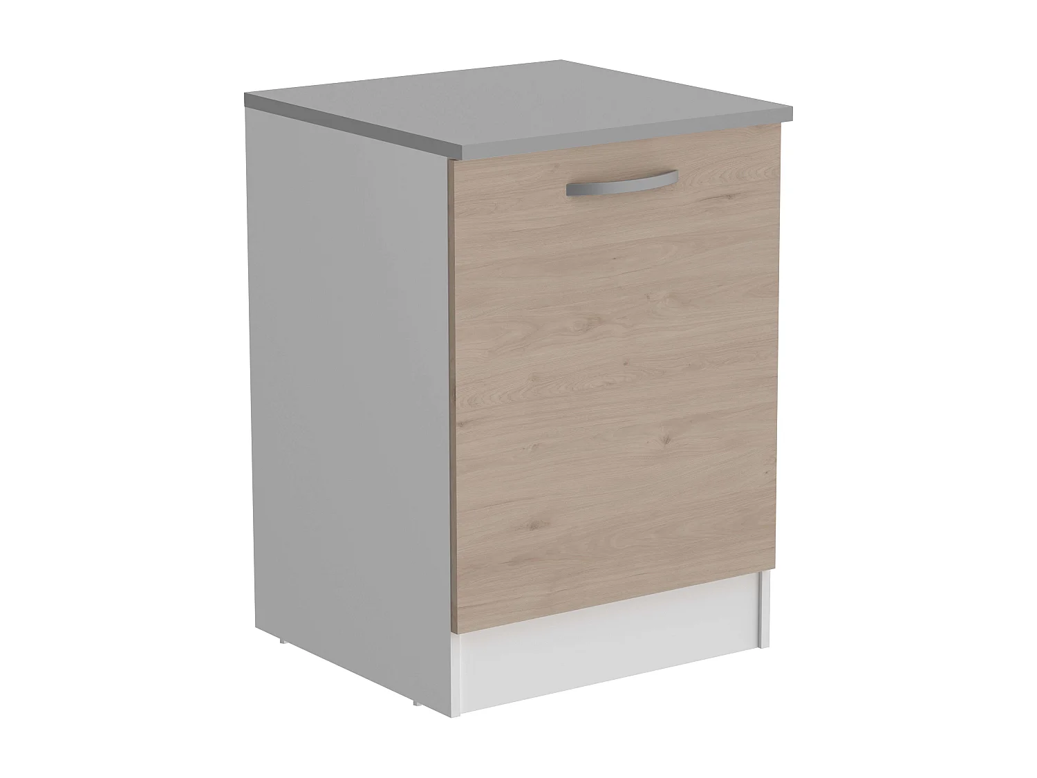 Módulo Cocina Inferior Eko Armario Blanco y Roble 60x60 cm