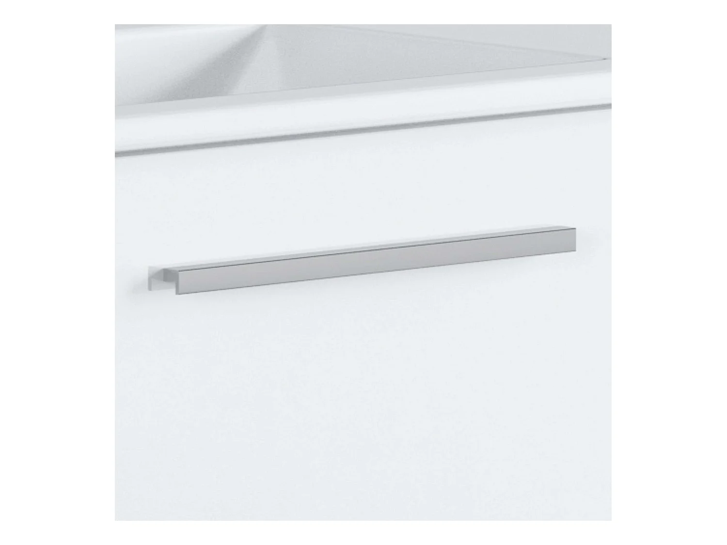 Mueble de Baño Suspendido Aruba Blanco 2 Cajones c/ Espejo 80x45x57 cm