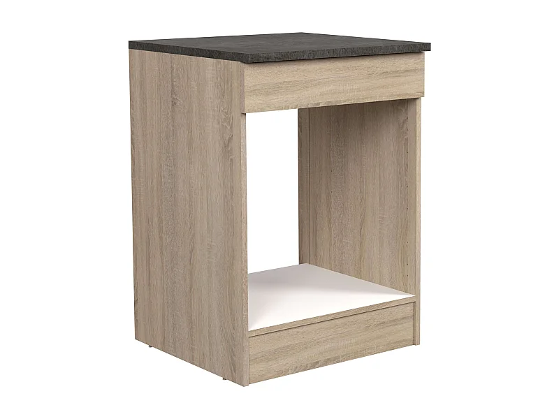 Módulo inf. horno Arko cocina madera clara y negro 60x86x60 cm
