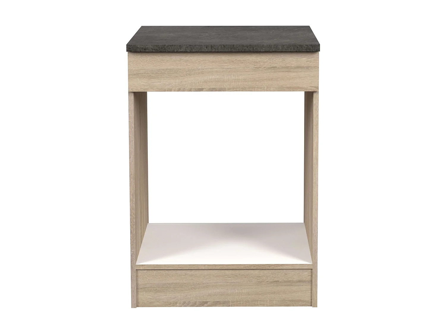 Module inférieur pour four de cuisine Arko, bois clair et noir, 60x86x60 cm