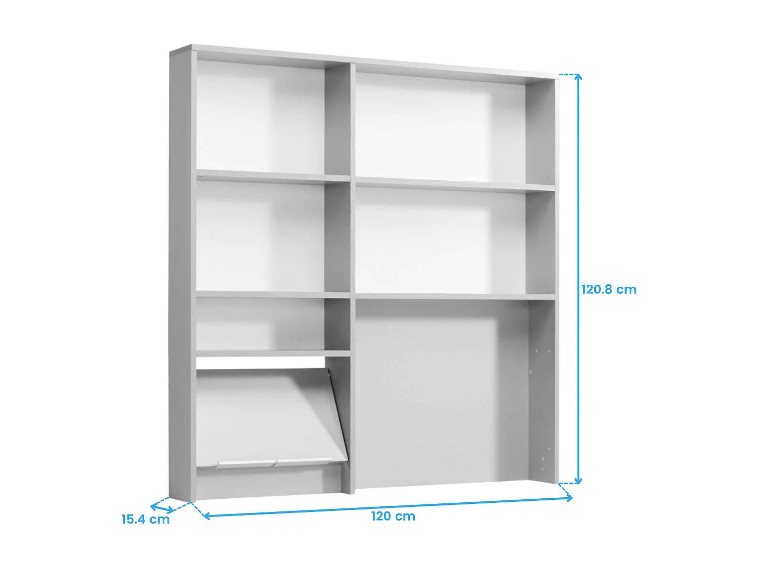 Estantería modular 120 cm cocina EKO gris aluminio moderno