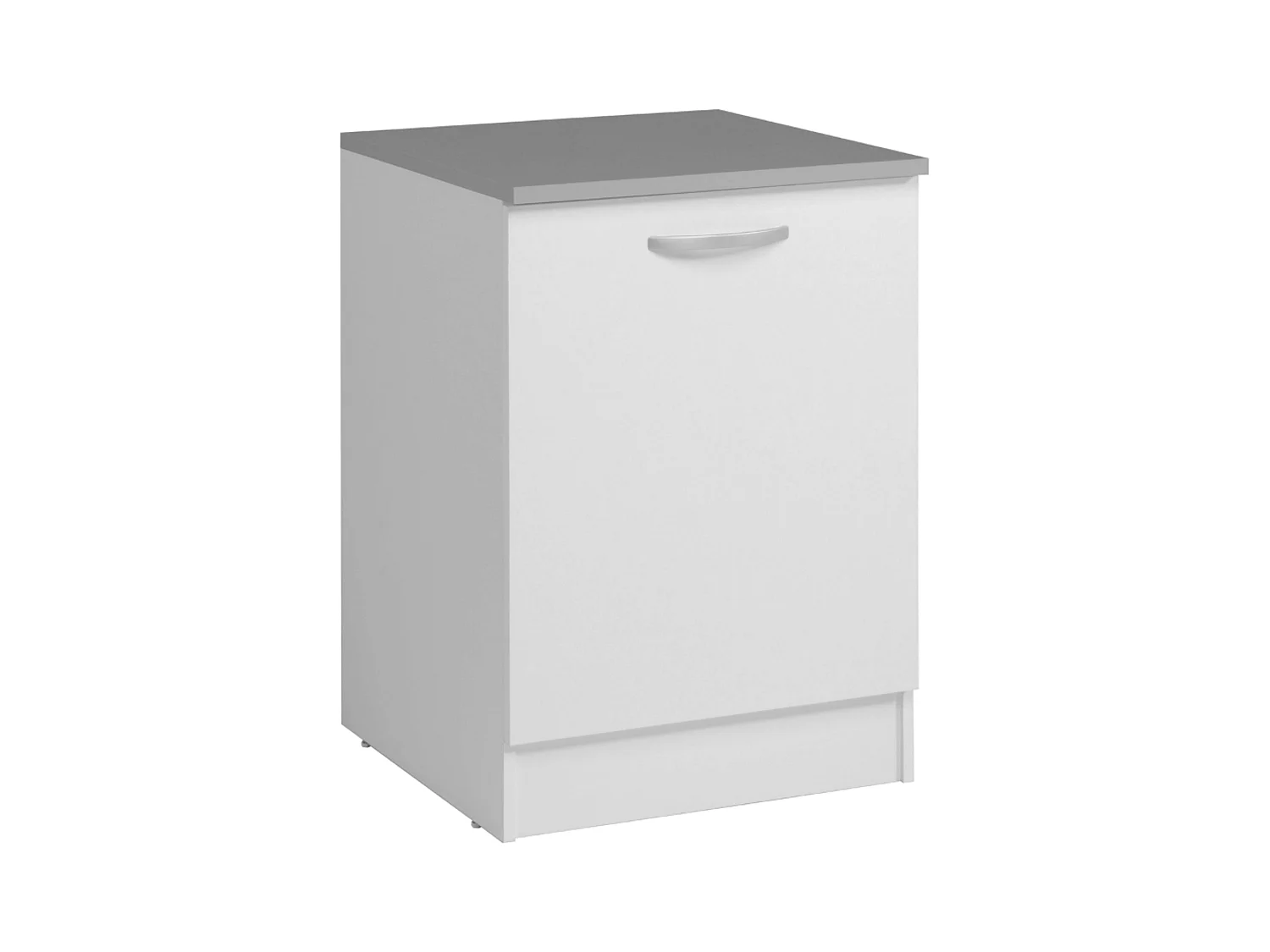Armario modular cocina 60 cm EKO 1 puerta bajo blanco mate almacenaje