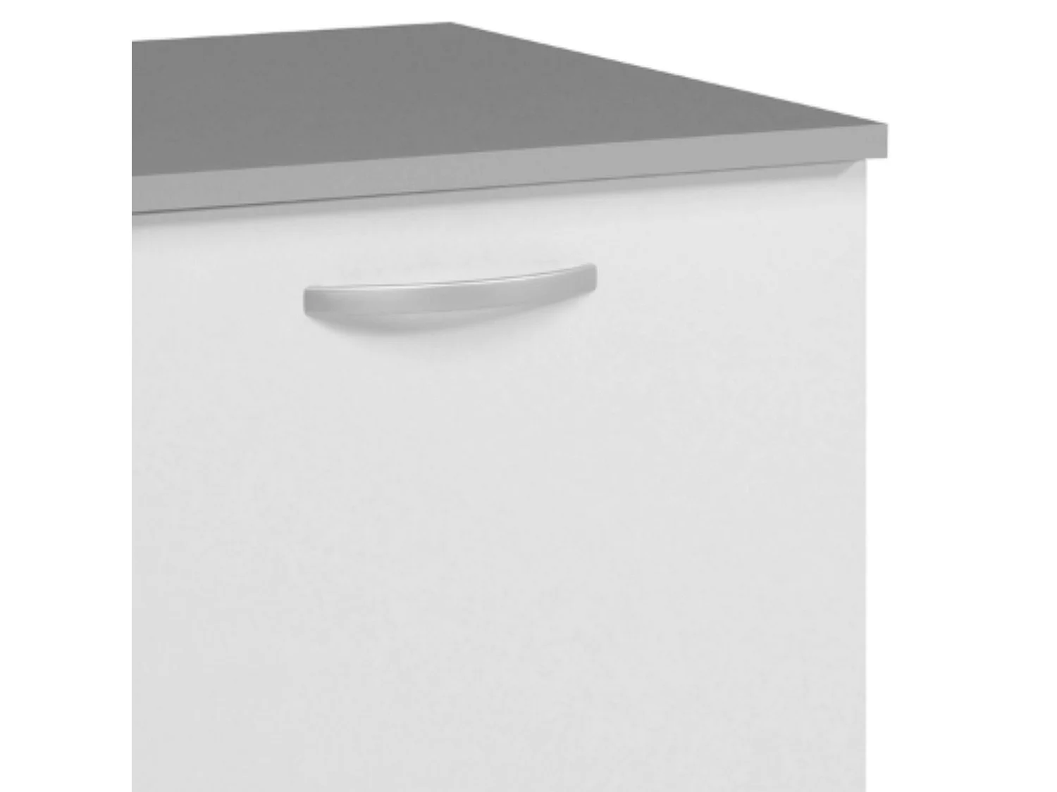 Meuble de cuisine modulable 60 cm EKO 1 porte basse rangement blanc mat