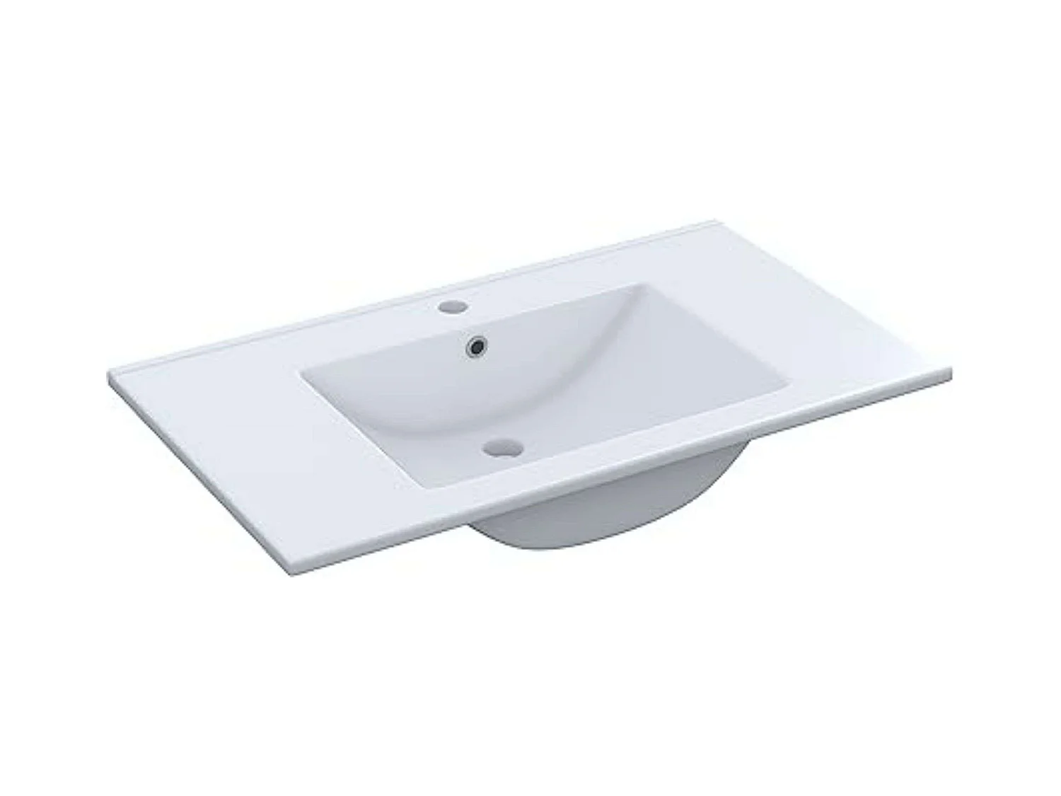 Mueble de Baño Suspendido Aruba Blanco 2 Cajones Espejo 80x45x57 cm