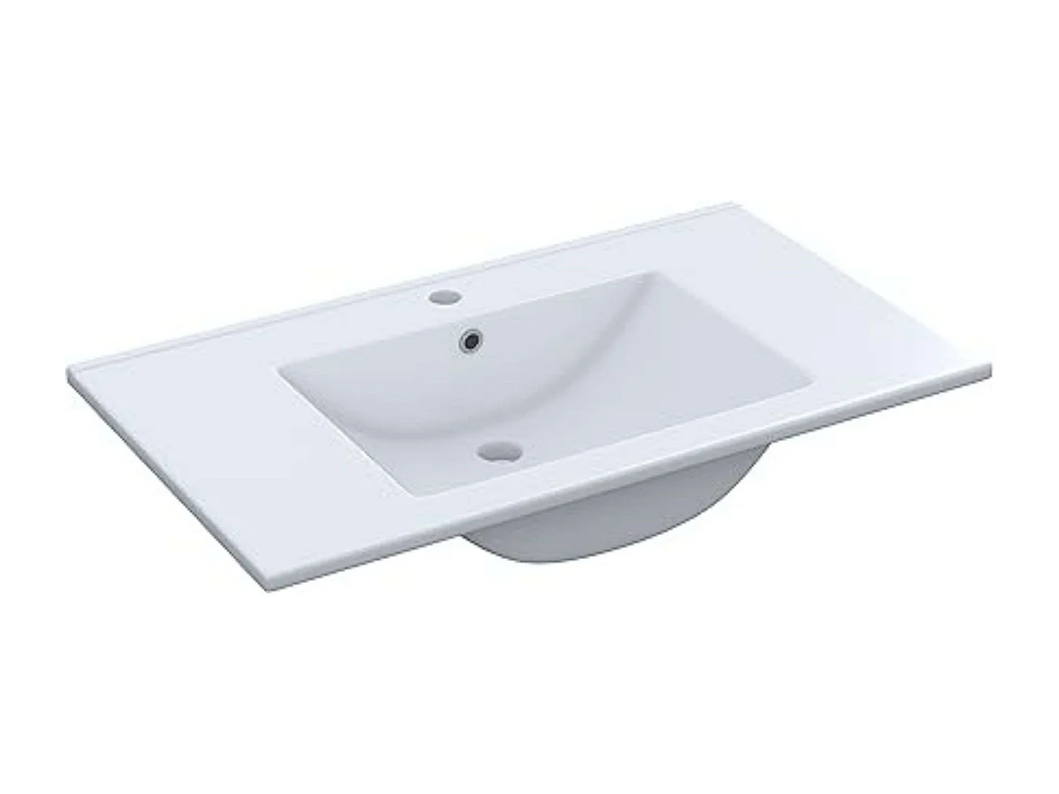 Mueble de Baño Suspendido Aruba Blanco 2 Cajones Espejo 80x45x57 cm