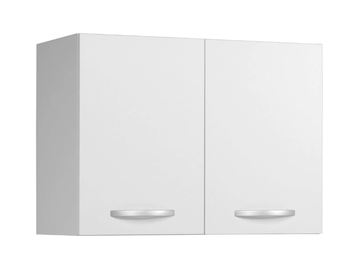 Meuble de cuisine 80 cm EKO 2 portes blanc mat rangement moderne