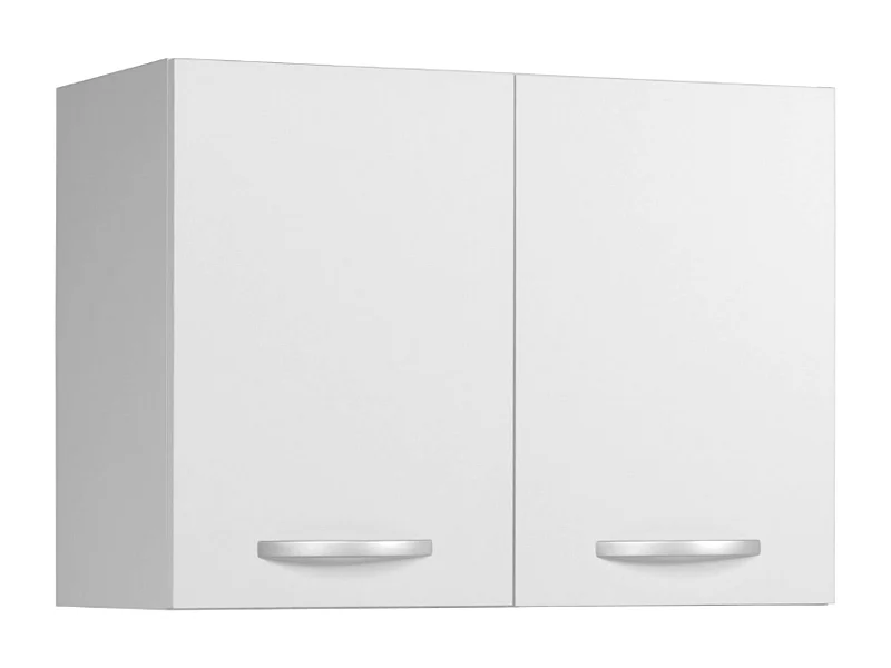 Meuble de cuisine 80 cm EKO 2 portes blanc mat rangement moderne