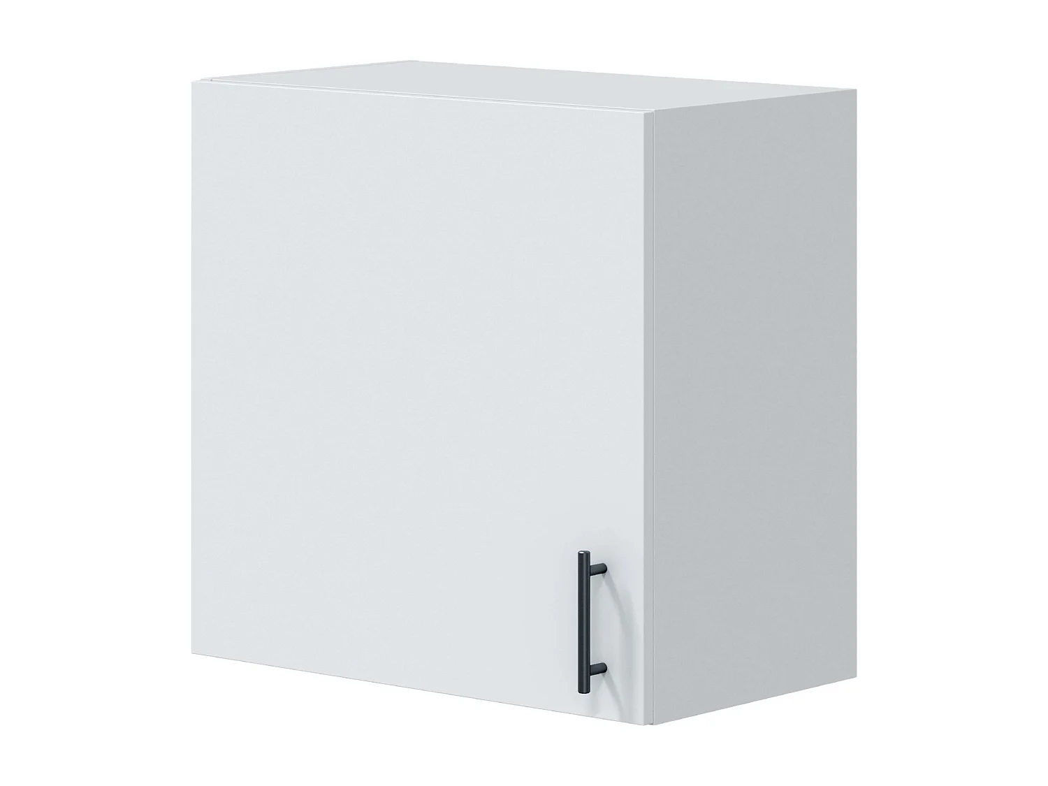 Module supérieur de cuisine Kira blanc brillant 1 porte 1 étagère 60 x 59 x 34 cm