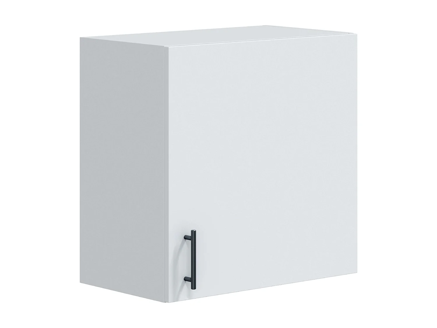 Module supérieur de cuisine Kira blanc brillant 1 porte 1 étagère 60 x 59 x 34 cm
