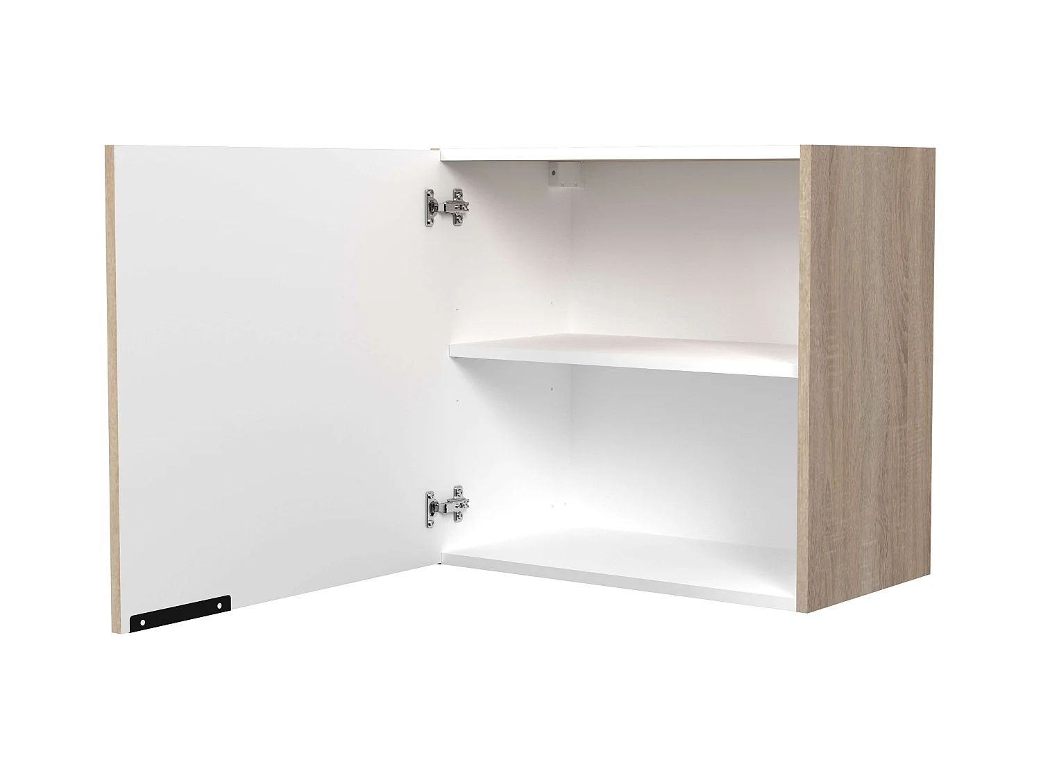 Módulo sup. cocina Arko madera claro/negro 1 puerta melamina 60x57.9x35.6 cm