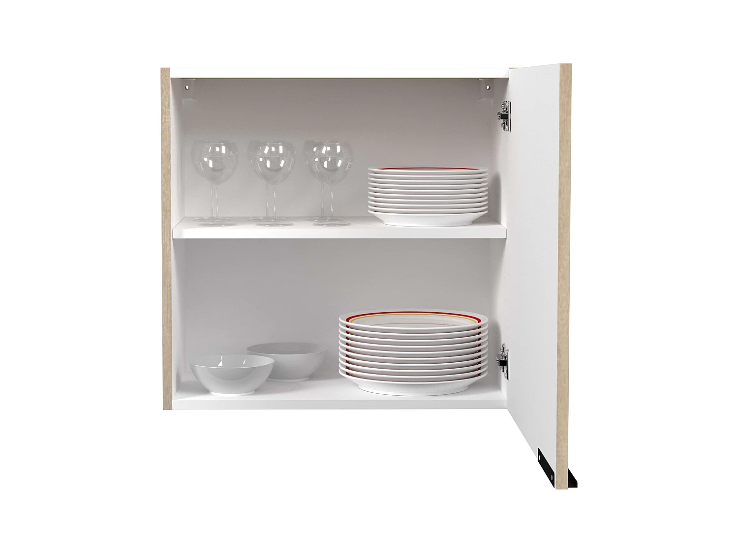 Módulo sup. cocina Arko madera claro/negro 1 puerta melamina 60x57.9x35.6 cm