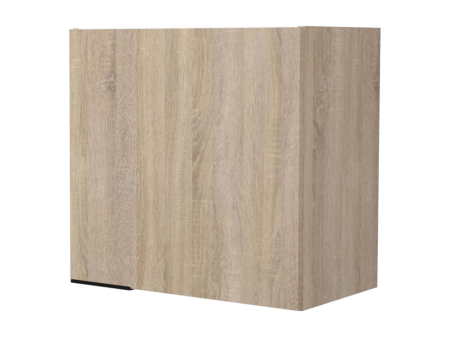 Module supérieur de cuisine Arko, bois clair/noir, 1 porte en mélaminé, 60x57,9x35,6 cm