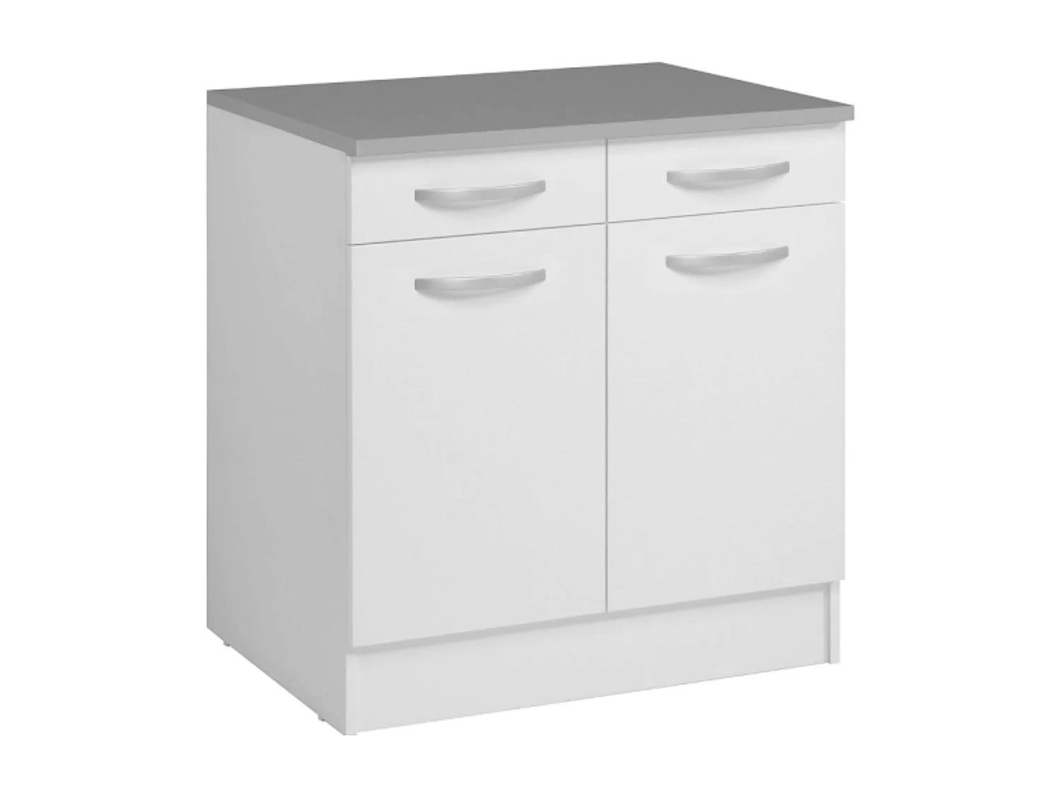 Módulo Inferior Cocina EKO 2 puertas 2 cajones Blanco Mate 80x60 cm