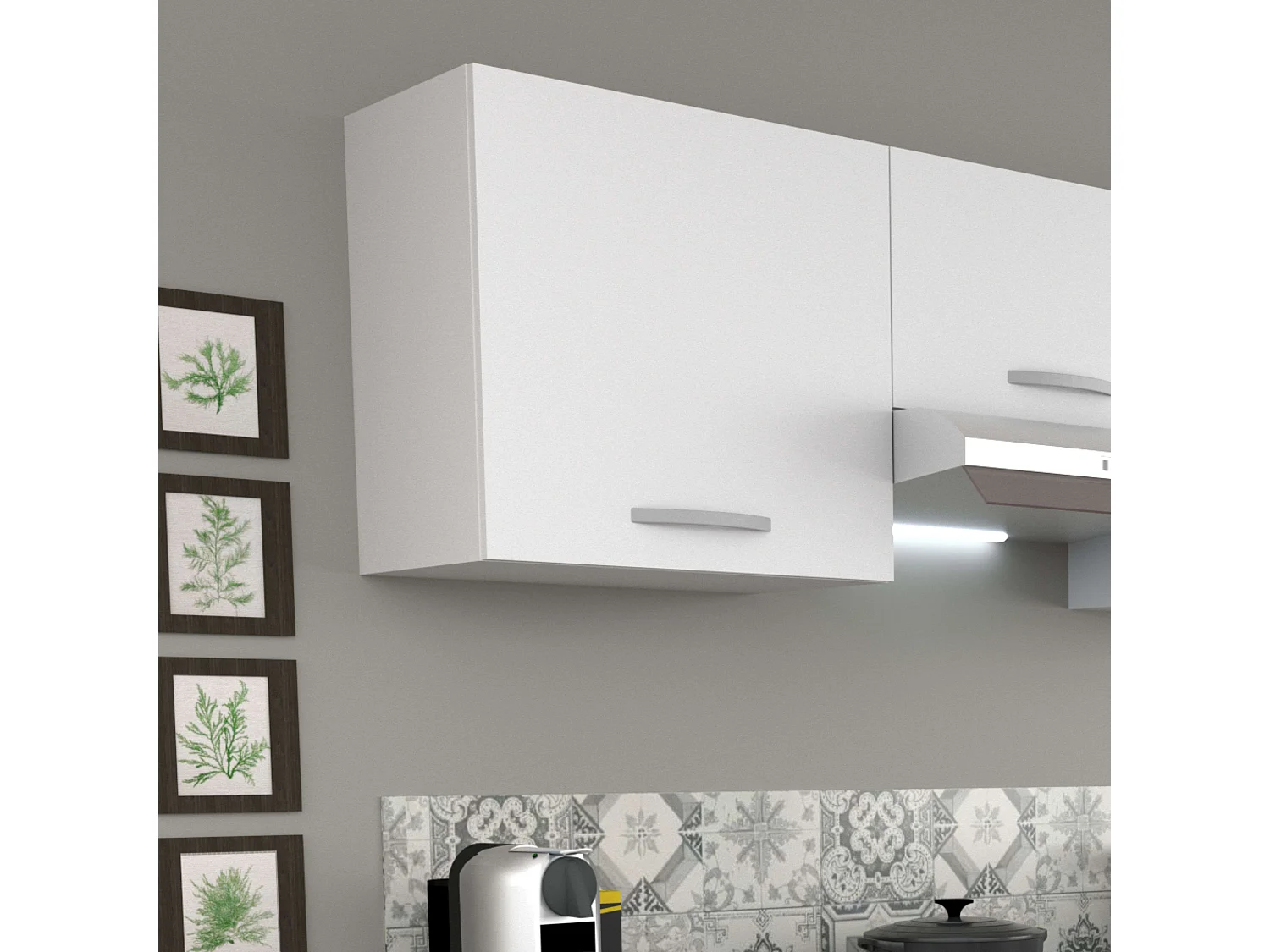 Meuble de cuisine EKO 60 cm blanc mat avec rangement moderne