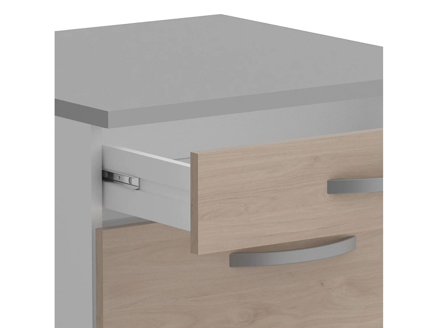Módulo Cocina Eko Inf. 3 Cajones Blanco y Roble Jackson 60x60cm